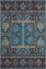 Turquoise Traditional Washable Rug - EA1862
