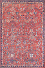 Red Terra Traditional Washable Rug - EAL3033